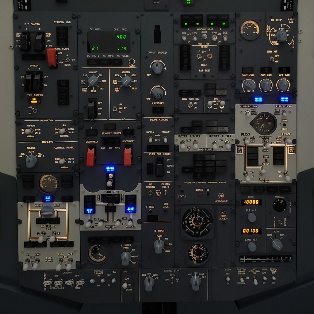 Overhead 737 V2 -FWD- Completamente montado (1) Overhead-737